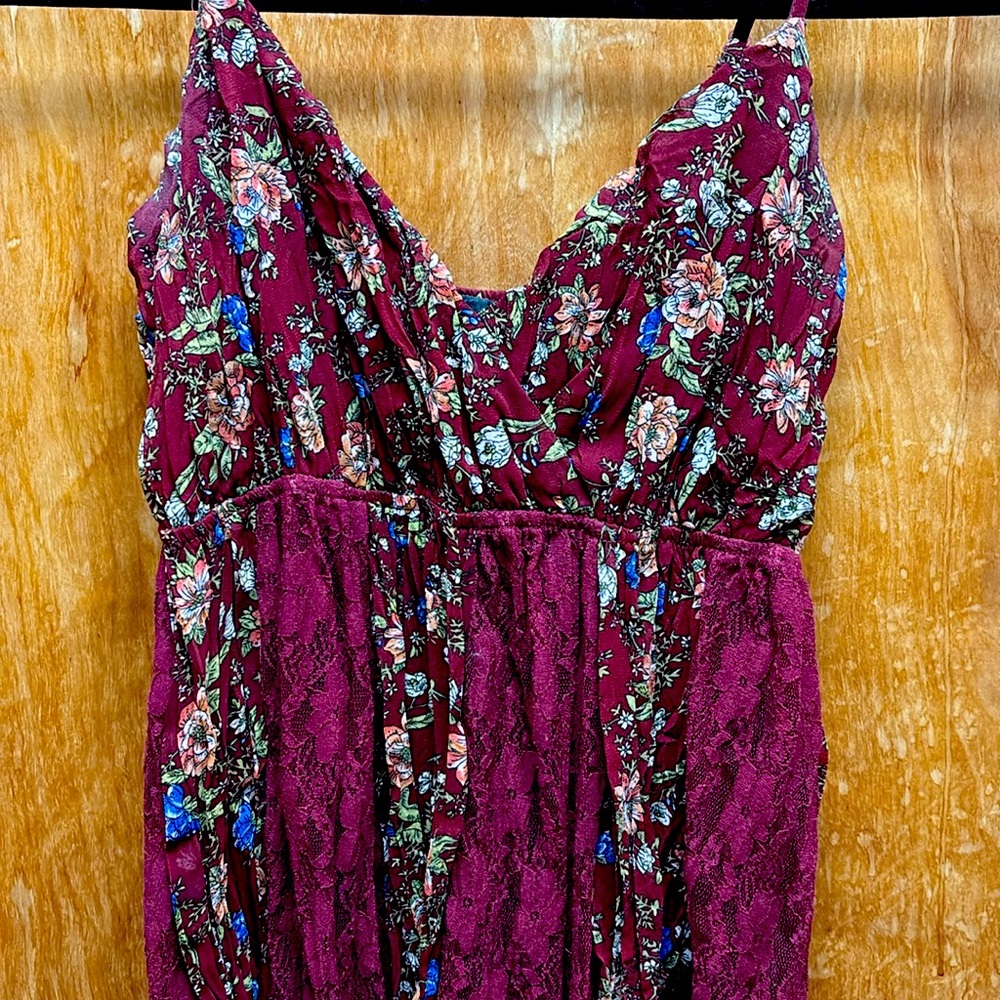Floral Burgundy Tank Top